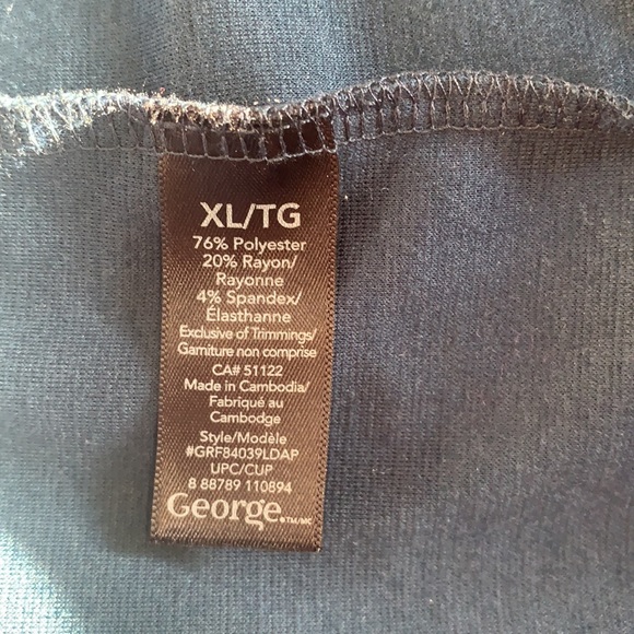 George Gingham Checkered Career Wear Tent Scoop Neck Midi Dress - Picture 8 of 8